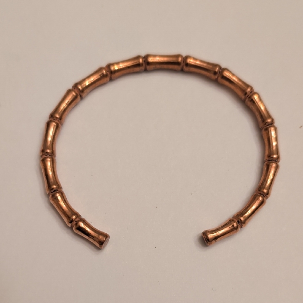 Copper Tone Bamboo Style Bracelet